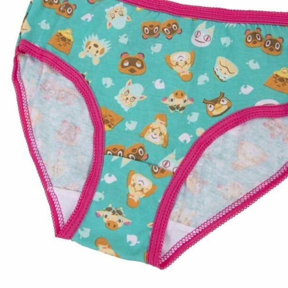 Nintendo Girls' Size 4 Animal Crossing Underwear Multipacks 7 Briefs NEW - Picture 3 of 3